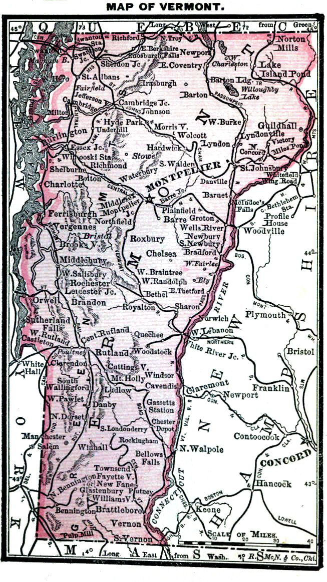 Map of Vermont