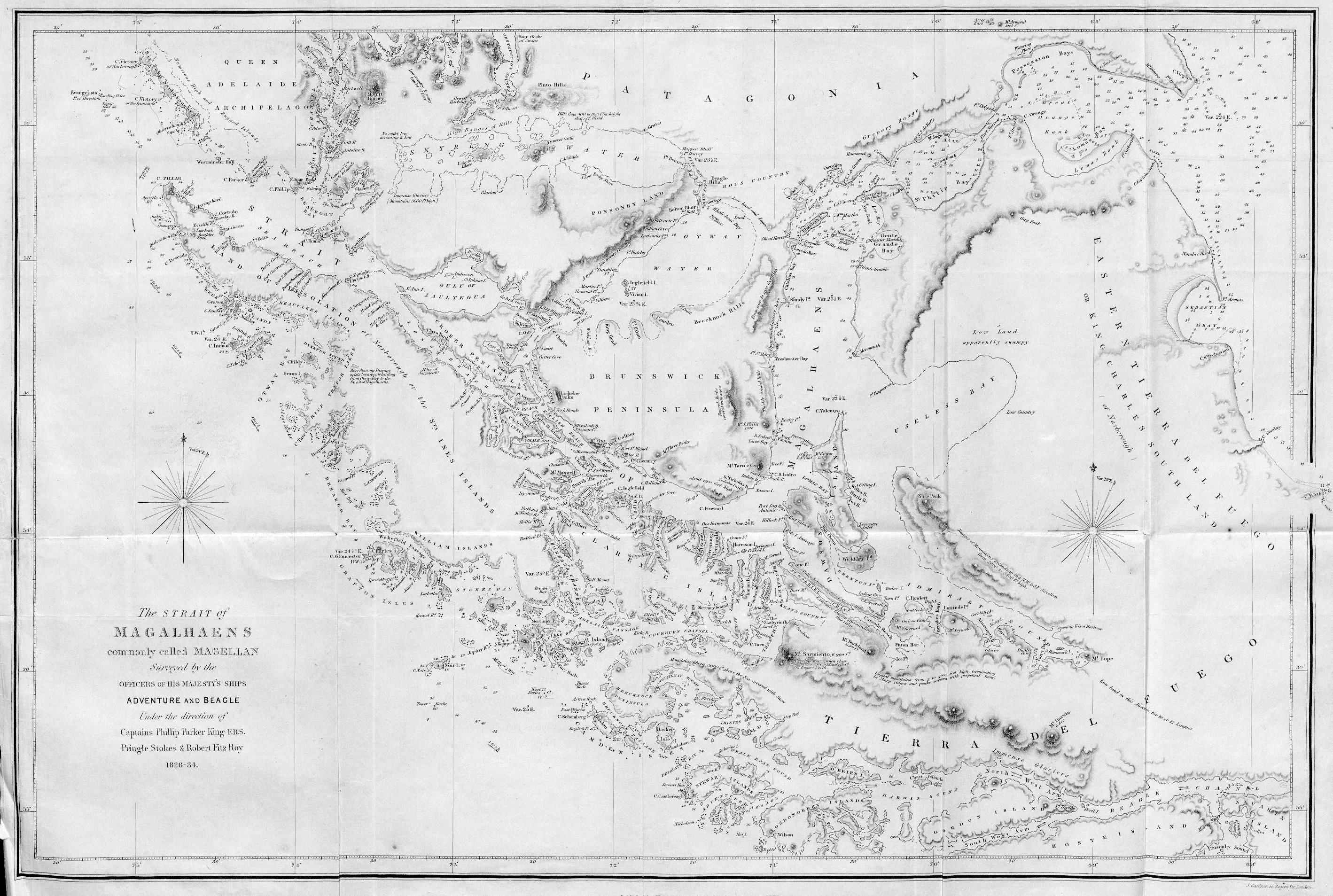 Map of South America.