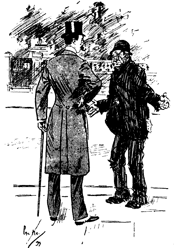Two men talking