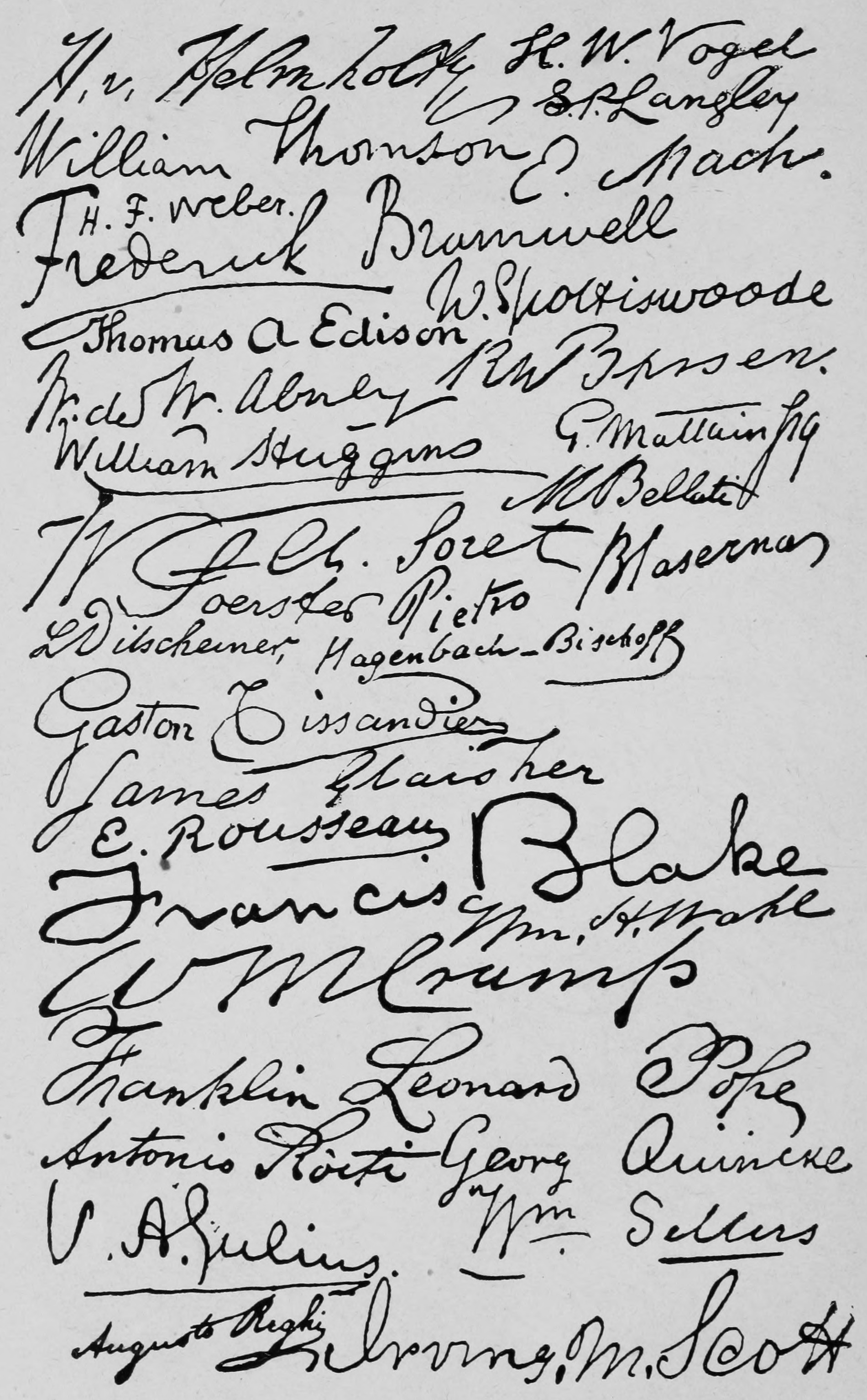 Signatures.