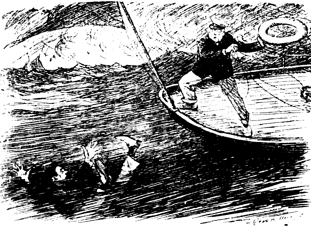 Man throwing lifebelt