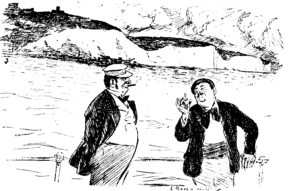 Two men talking