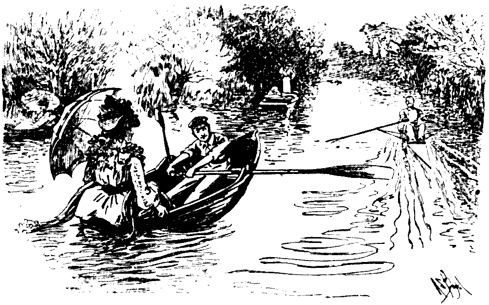 Miss Featherweight in boat