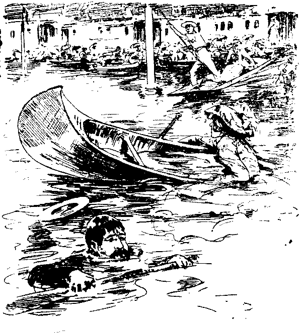 river was covered with elegant craft