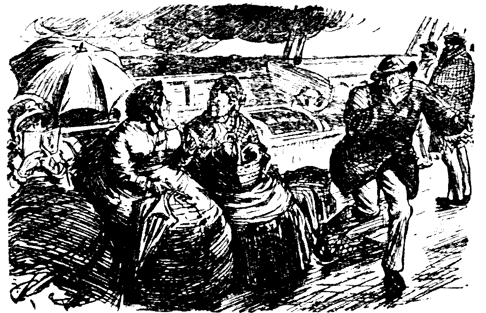Ladies talking in a boat