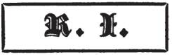Brass with initials R. I.