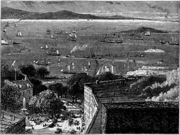 NEW YORK BAY, LOOKING ACROSS TO STATEN ISLAND.
