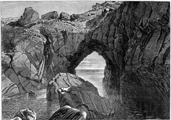 THE DEVIL’S FRYING PAN, COAST OF CORNWALL.