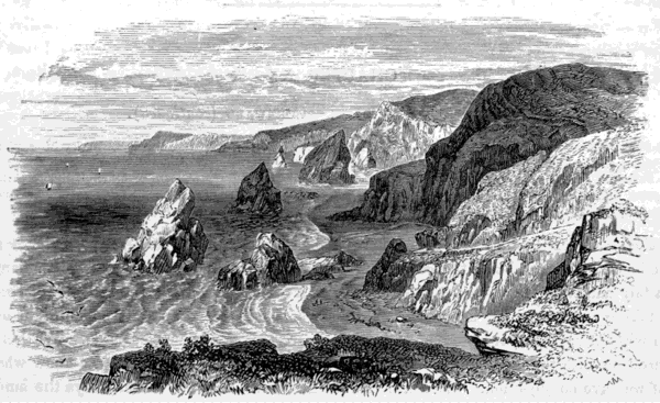 VIEW ON THE CORNISH COAST.