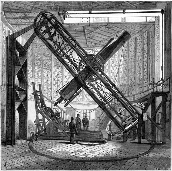 THE GREAT EQUATORIAL TELESCOPE IN THE DOME, GREENWICH OBSERVATORY.