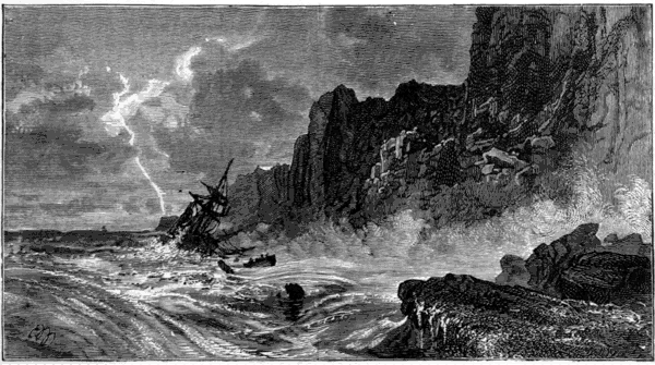 “DEEP ON HER SIDE THE REELING VESSEL LIES.”
