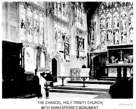 The Chancel, Holy Trinity Church, with Shakespeare’s
Monument