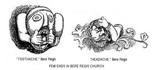 Pew ends in Bere Regis Church