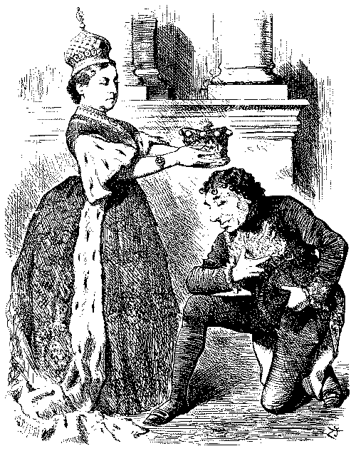 Earl kneeling before Empress.