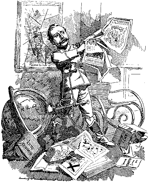 Wilhelm destroying copies of Punch.