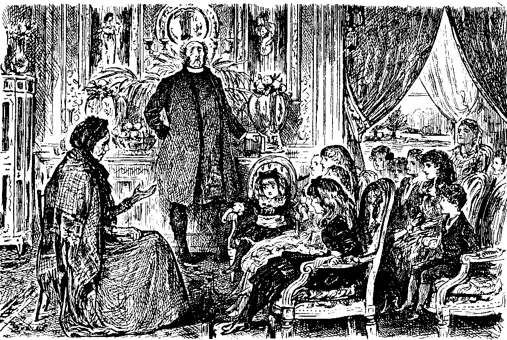 Lady lecturing children