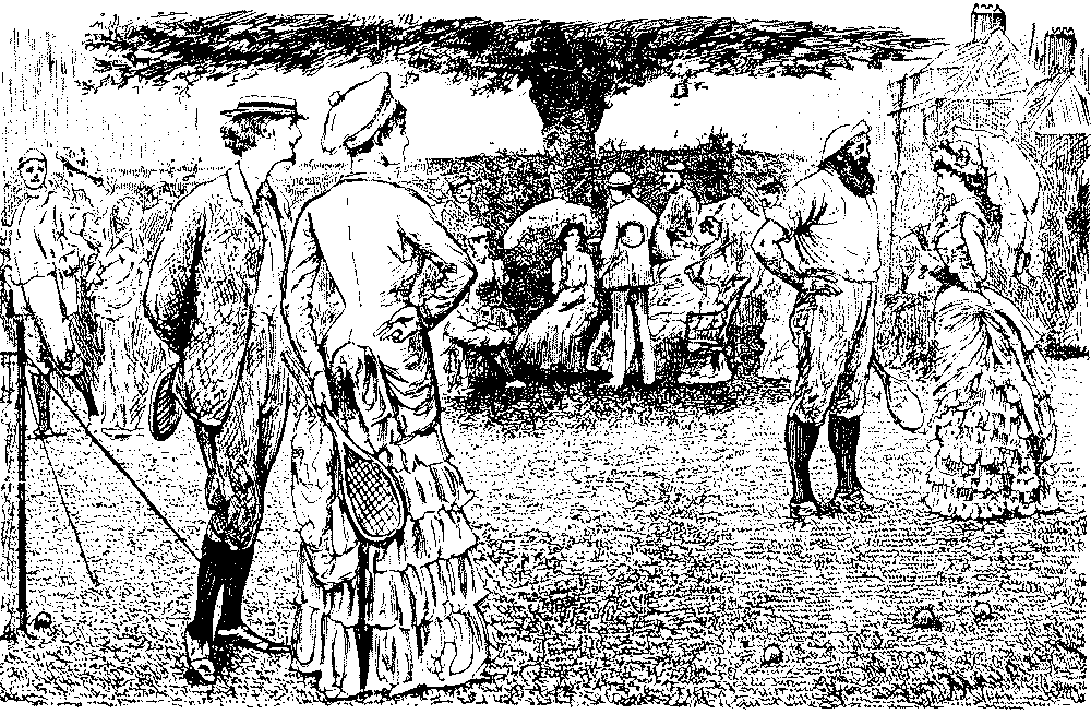 Man and woman discussing another couple