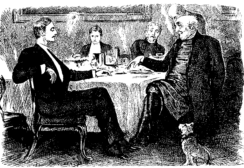 Bishop talking to his son.