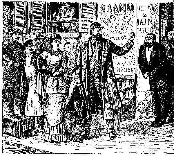 Englishman talking to French innkeeper.