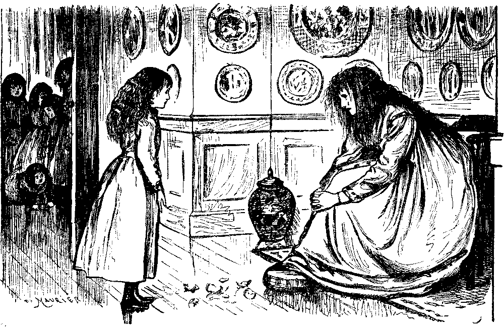 Mother talking todaughter.
