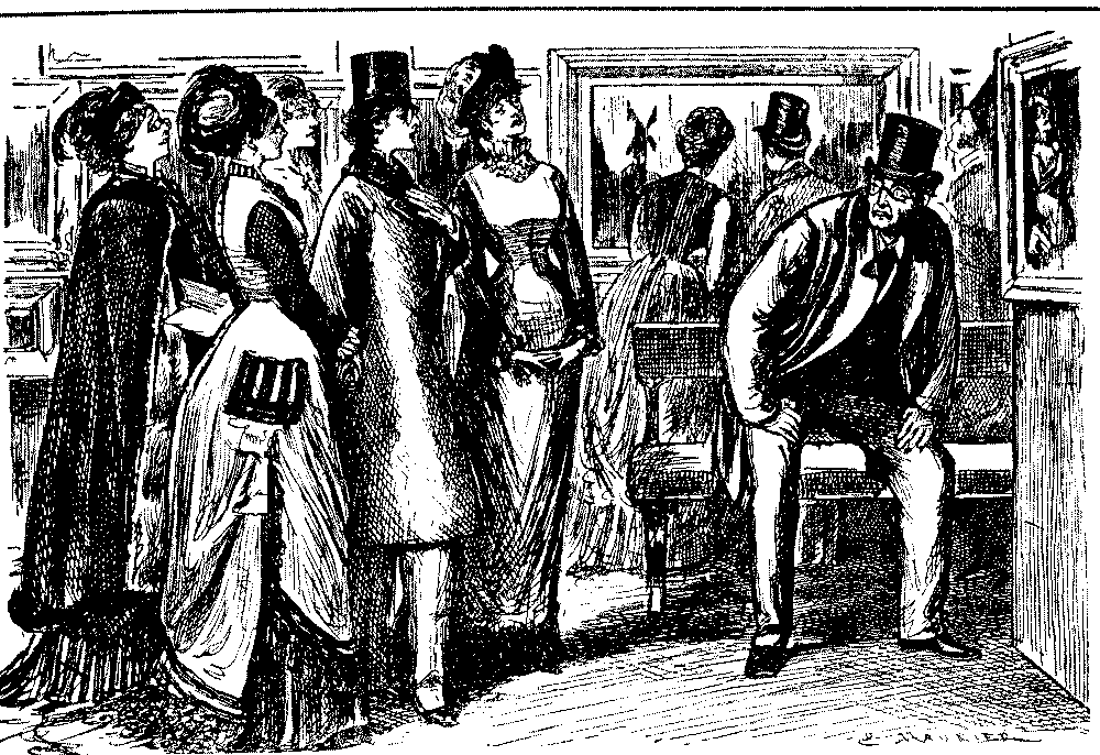 Scene in a gallery.