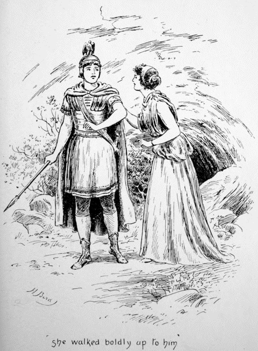 Illustration: ‘she walked boldly up to him’