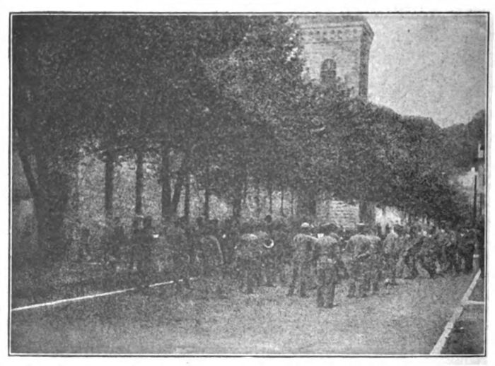 Band with Convicts Entering Cellhouse After Outing on Holiday