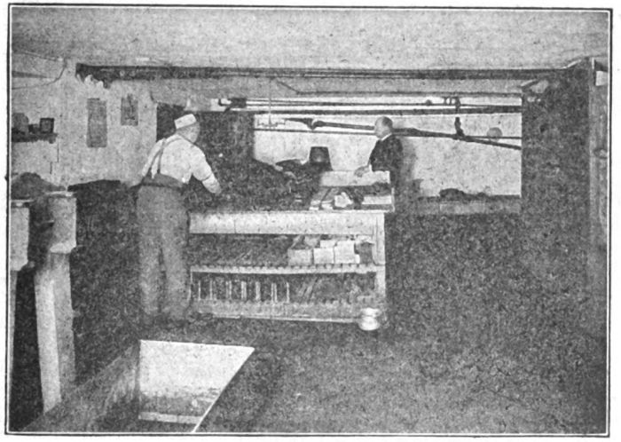Manufacturing Tobacco for Prisoners, Steward Alexander in Background