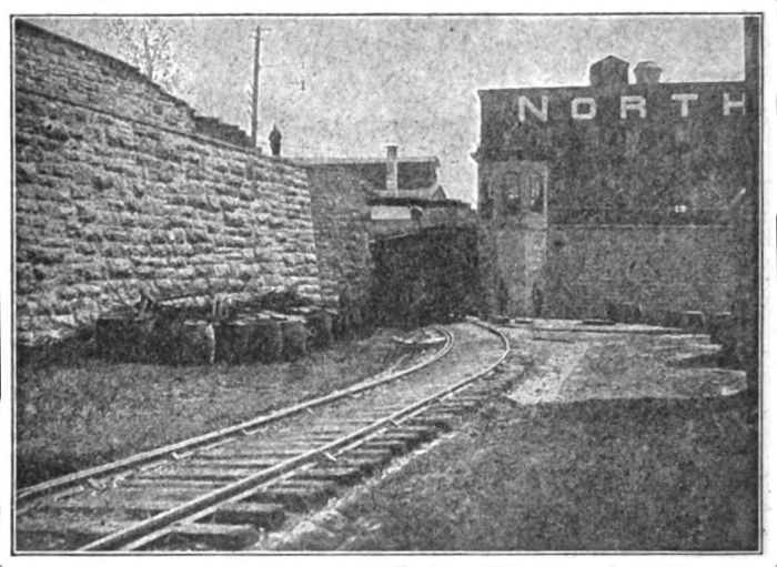 Prison Train Backing Into Prison Yard to be Loaded with Twine