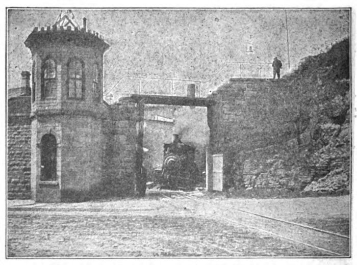 Train Leaving Prison Yard After Loading