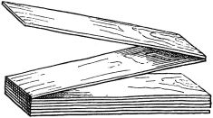 Fig. 24.—Method of Removing Boards from a Bundle to Preserve Uniformity of Grain.