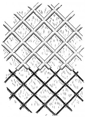 Fig. 25.—Arrangement of Square Tiles on Side of House.
