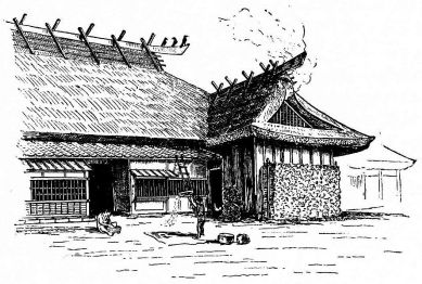 Fig. 45.—Old Farm-house in Kabutoyama.