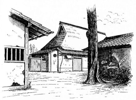 Fig. 47.—Old house in Kioto. Court-yard view.