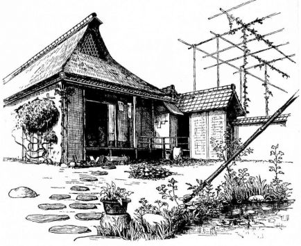 Fig. 48.—Old House in Kioto, Garden View.