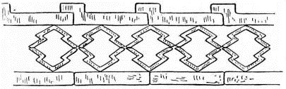 Fig. 69.—Ornamental coping of tiles.