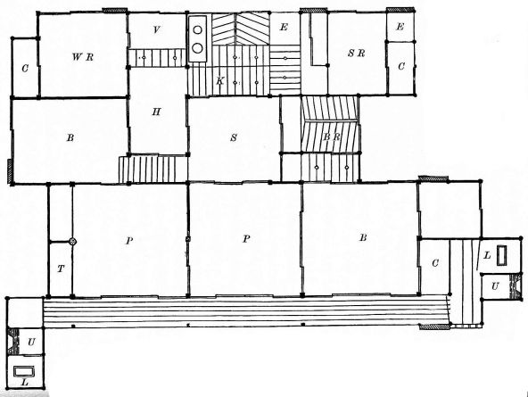 Fig. 98.—Plan of dwelling-house in Tokio.