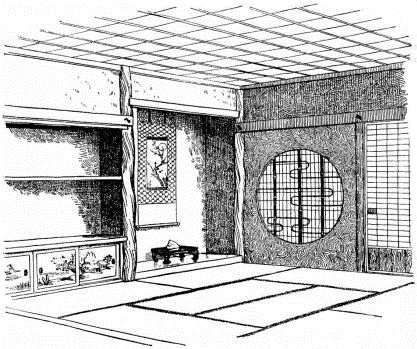 Fig. 121.—Guest-room showing circular window.