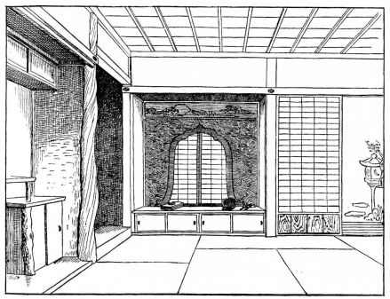 Fig. 122.—Guest-room showing writing-place.