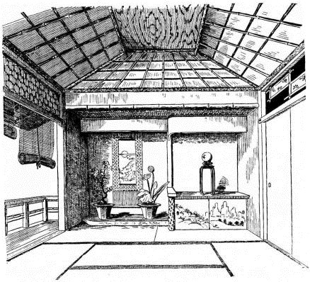 Fig. 127.—Guest-room of dwelling in Tokio.