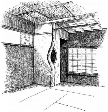 Fig. 135.—Corner of the tea-room shown in Fig. 134.