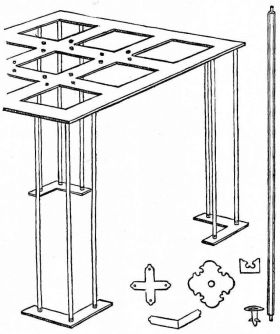 Fig. 138.—Framework for draping room in kura.
