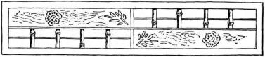 Fig. 147.—Ramma of bamboo and perforated panel.