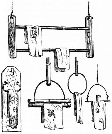 Fig. 188-192.—Forms of towel-racks.