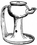 Fig. 212.—Pottery lamp.