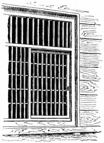Fig. 225.—Grated entrance, with sliding door.