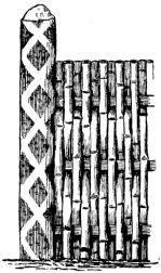 Fig. 256.—Bamboo fence.