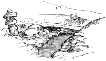 Fig. 270.—Garden brook and foot-bridge.