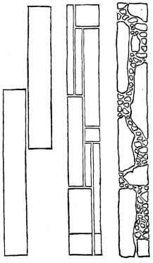Fig. 275.—Various forms of garden paths.
