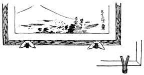 Fig. 298.—Framed picture, with supports.